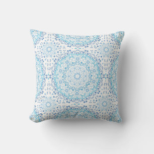 Lite Blue Mandala Decorative pillow