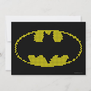 Lite-Brite Bat Emblem Invitation