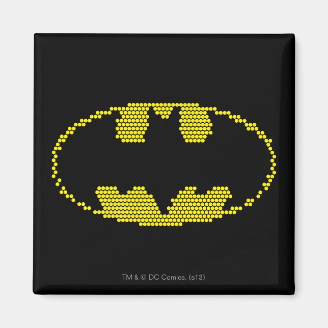 Lite-Brite Bat Emblem Magnet (Front)