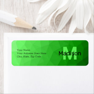 Lite green gradient geometry mesh pattern Monogram