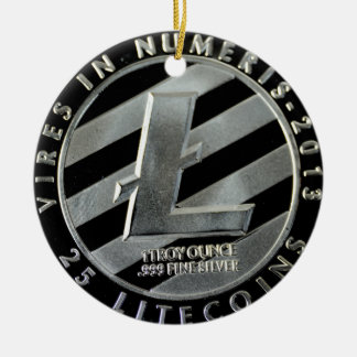 litecoin Coins Ceramic Tree Decoration