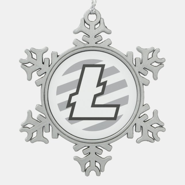 Litecoin Logo Symbol Crypto Christmas Ornament (Front)