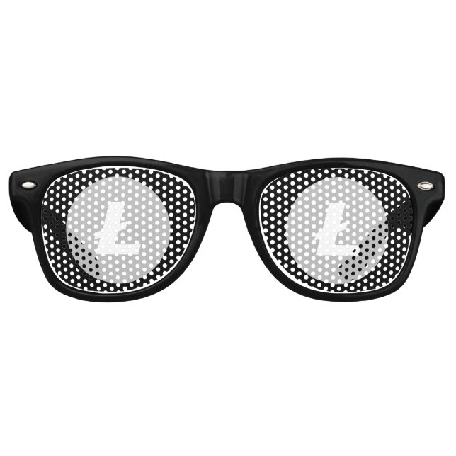 Litecoin Logo Symbol Cryptocurrency Sunglasses (Front)