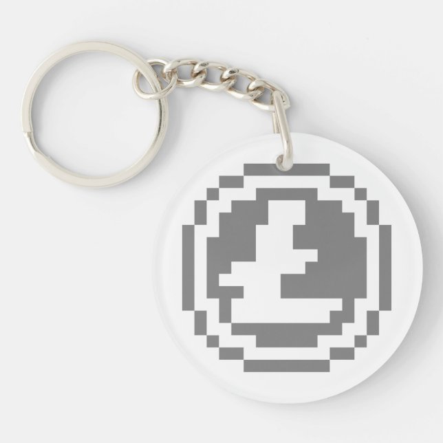 Litecoin LTC 8-Bit Logo | Keychain (Front)