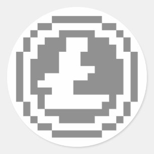 Litecoin LTC 8-Bit Logo Sticker