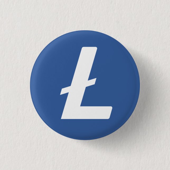 Litecoin (LTC) Cryptocurrency Blockchain Flair 3 Cm Round Badge (Front)