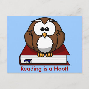 Literacy Awareness: Reading is a Hoot Postcard