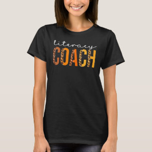 Literacy Coach leopard Squad Cute Fall Autumn Than T-Shirt