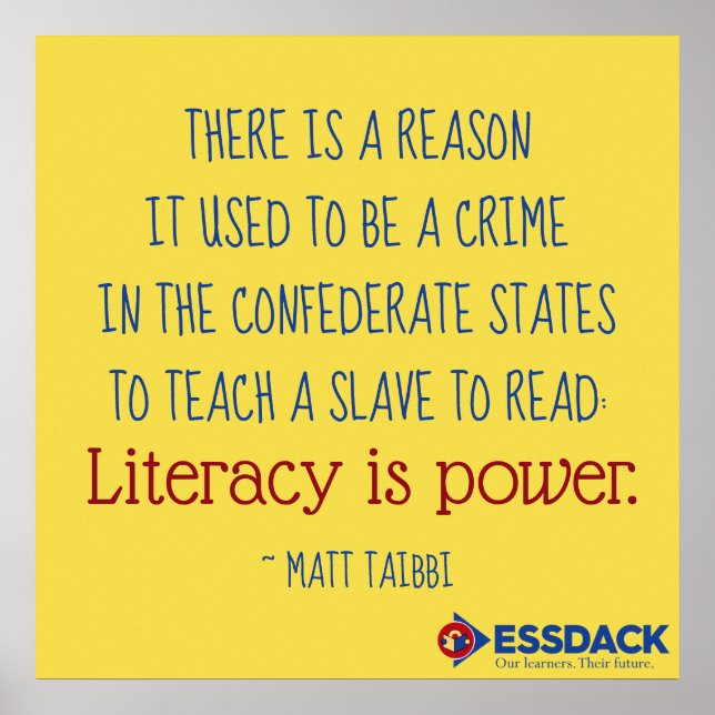 Literacy is power! poster (Front)