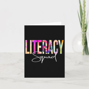 Literacy Squad Tie Dye Ck To School Women Apprecia Card