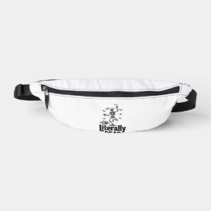 Literally Dead Vintage Skeleton Humour Shirt Desig Bum Bags