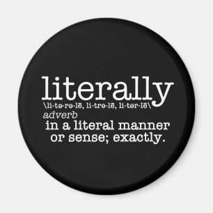 Literally Definition English Grammar Magnet