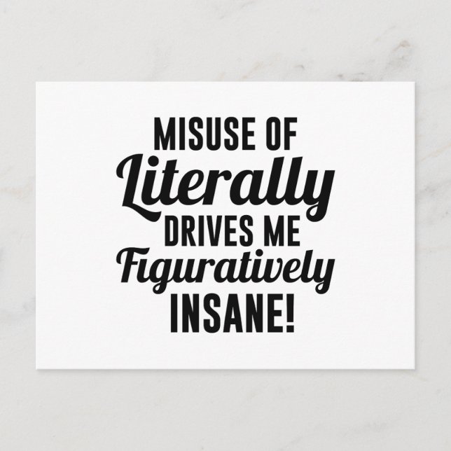 Literally Figuratively Postcard (Front)