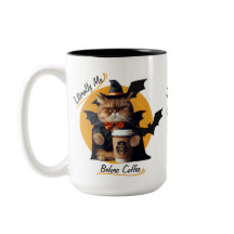 Literally Me Before Coffee – Cute Halloween Cat