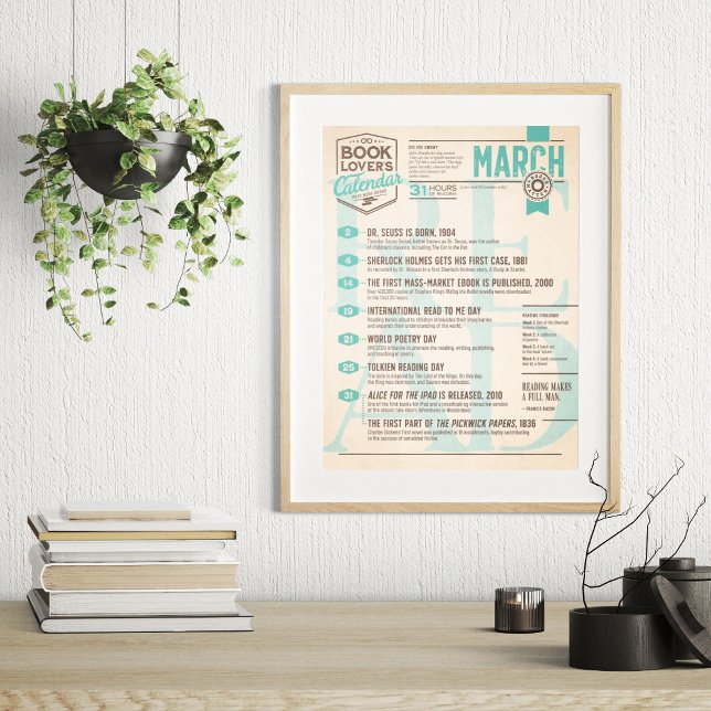 Literary Calendar March Poster (Creator Uploaded)