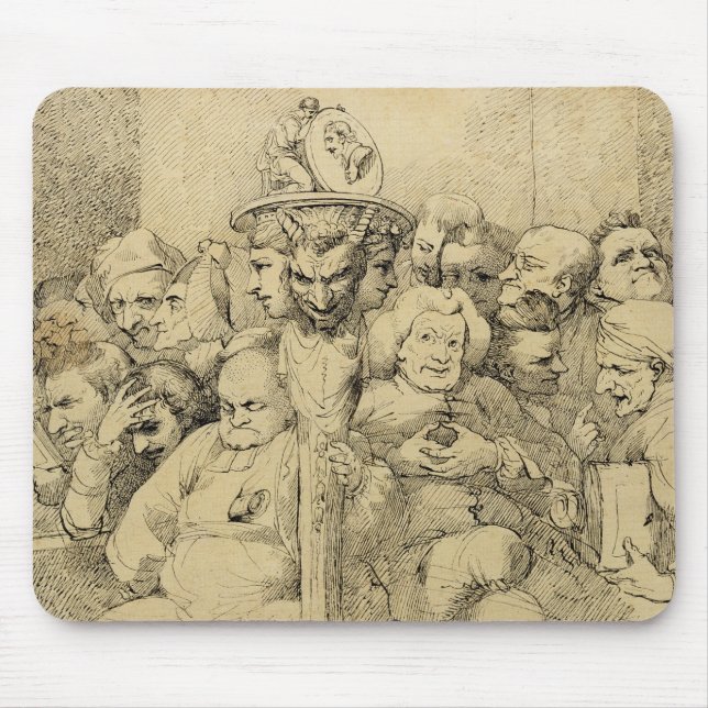 Literary Characters Assembled Around the Medallion Mouse Mat (Front)