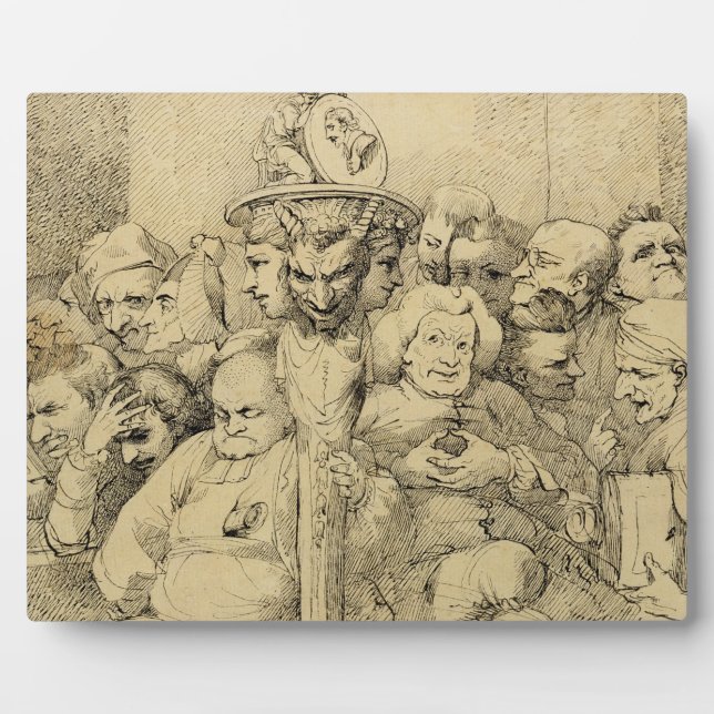 Literary Characters Assembled Around the Medallion Plaque (Front)