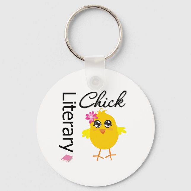 Literary Chick Key Ring (Front)