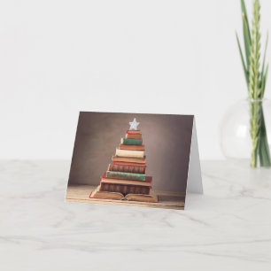 Literary Christmas Tree Holiday Card