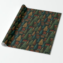 Literary Forest Christmas Wrapping Paper