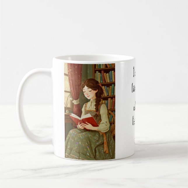 Literary Girl Personalised Mug (Left)
