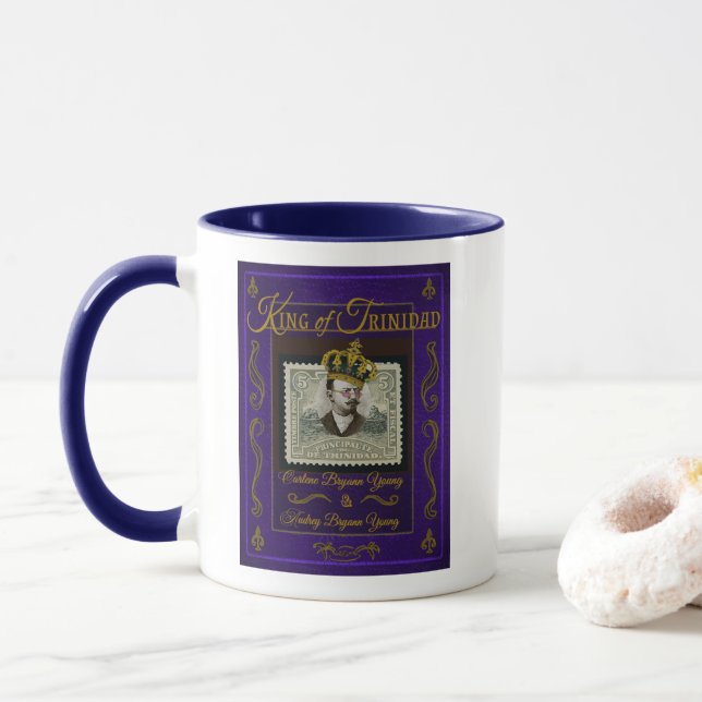 Literary Merch Mug 'King of Trinidad' (With Donut)