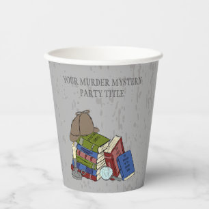 Literary Murder Mystery Dinner Party Paper Cups
