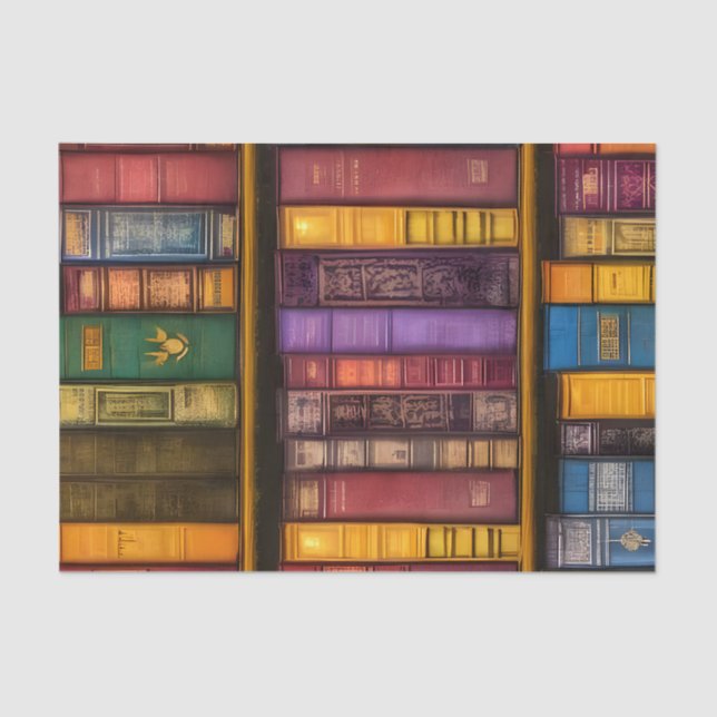 Literary Treasures - Classic Old Books Tissue Paper (Front)