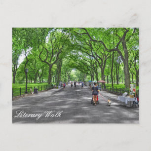 Literary Walk- Central Park, New York Postcard