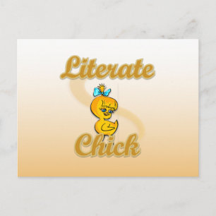 Literate Chick Postcard