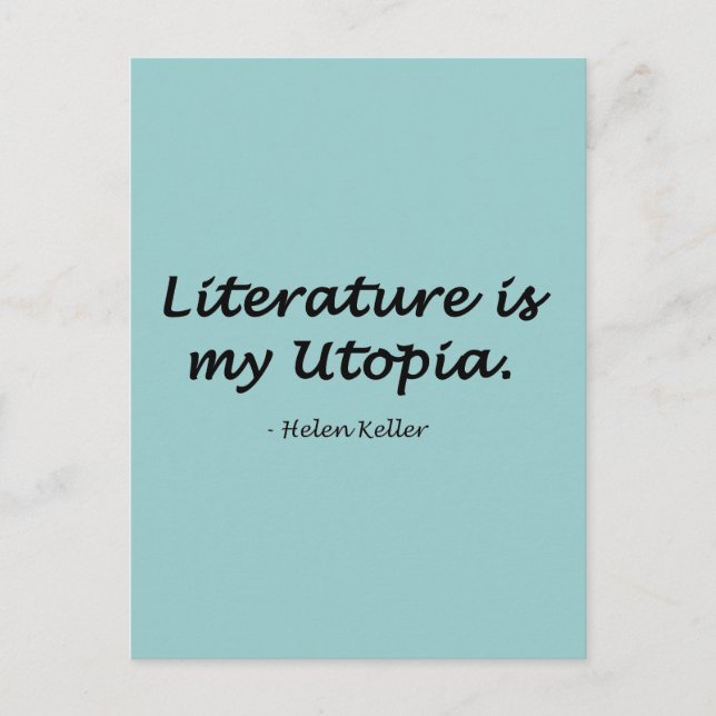 Literature Is My Utopia Postcard (Front)