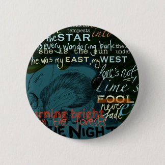 Literature Quotes Love Poetry Shakespeare Dark 6 Cm Round Badge