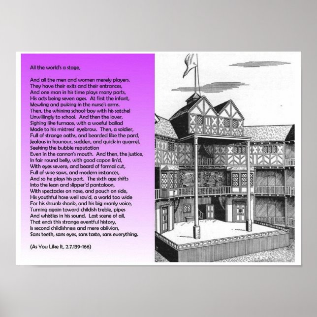 Literature, Shakespeare, All the World's a stage Poster (Front)