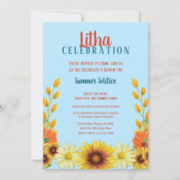 Litha Solstice Sunflower Daisy Summer Party