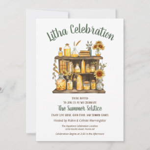 Litha Summer Solstice Apothecary Shelf Invitation