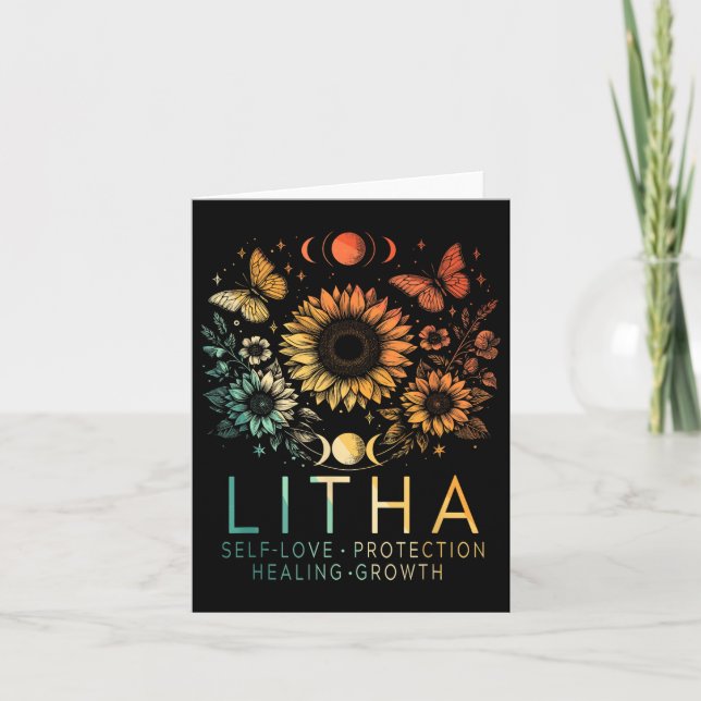 Litha Summer Solstice Midsummer Wheel Of The Year  Card (Front)