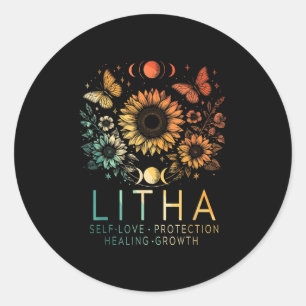 Litha Summer Solstice Midsummer Wheel Of The Year Classic Round Sticker