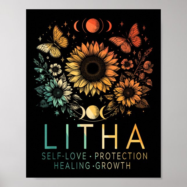 Litha Summer Solstice Midsummer Wheel Of The Year  Poster (Front)
