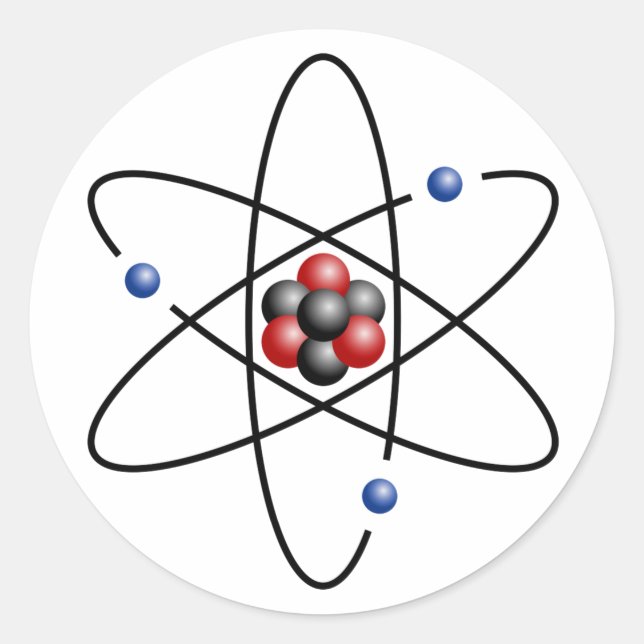 Lithium Atom Chemical Element Li Atomic Number 3 Classic Round Sticker (Front)