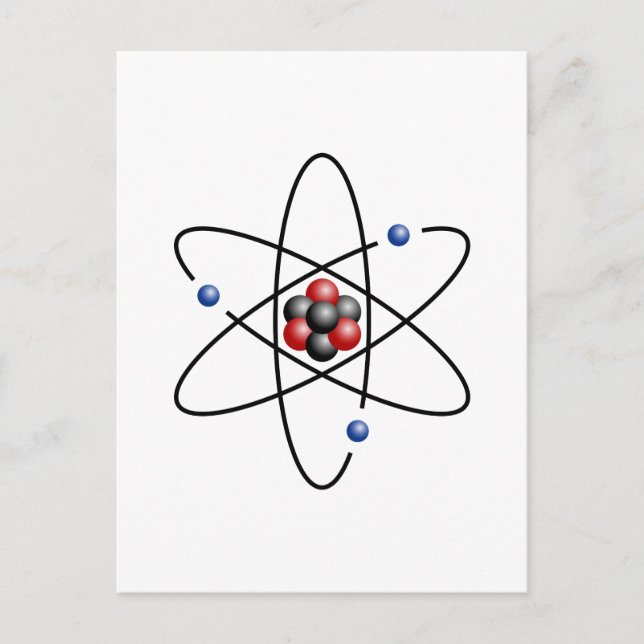 Lithium Atom Chemical Element Li Atomic Number 3 Postcard (Front)