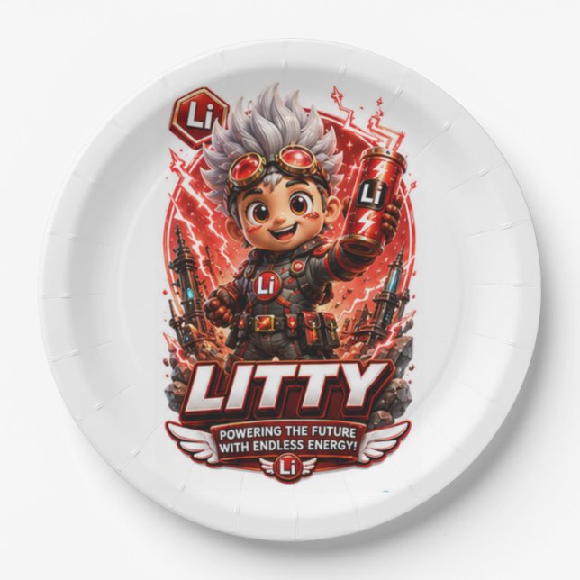 lithium BIRTHDAY PARTY Paper Plate (Front)