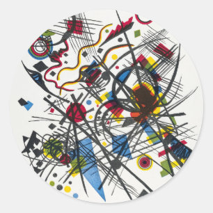 Lithograph for Vierte Bauhausmappe by Kandinsky Classic Round Sticker