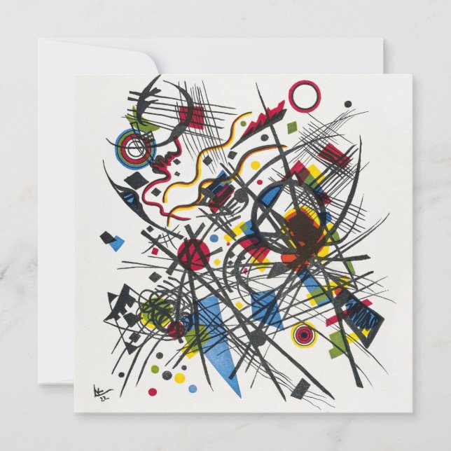 Lithograph for Vierte Bauhausmappe by Kandinsky Invitation (Front)