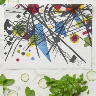 Lithograph for Vierte Bauhausmappe by Kandinsky Tea Towel