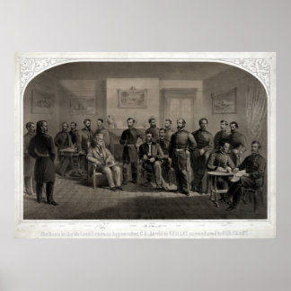 Lithograph of The Surrender of General Lee Poster
