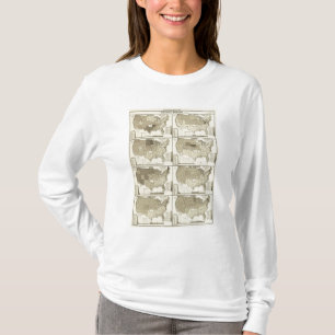 lithographed maps of United States T-Shirt