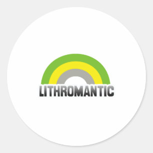 Lithromantic Pride Classic Round Sticker