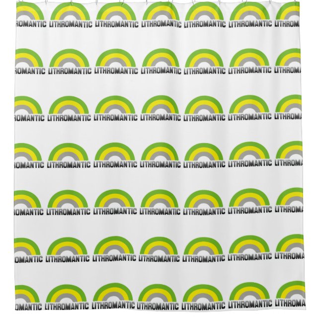 Lithromantic Pride Shower Curtain (Front)