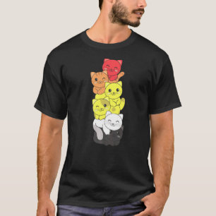 Lithsexual Flag Pile Pride Lgbtq Cats Cute Lithsex T-Shirt