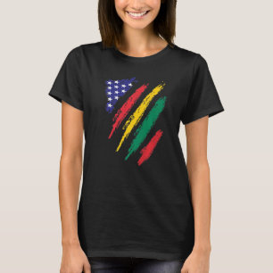 Lithuania American Grown Flag USA Patriot Heritage T-Shirt